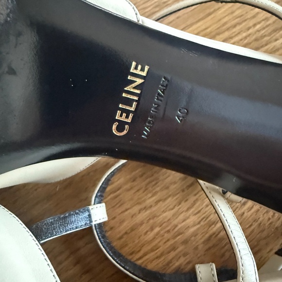 CELINE KITTEN HEELS T- BAR STRAP PUMP - Picture 9 of 9